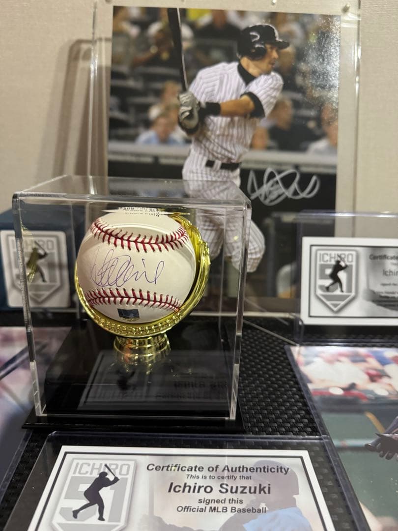 【貴重】イチロー MLBオフィシャル 直筆サインボール & 直筆サインフォト