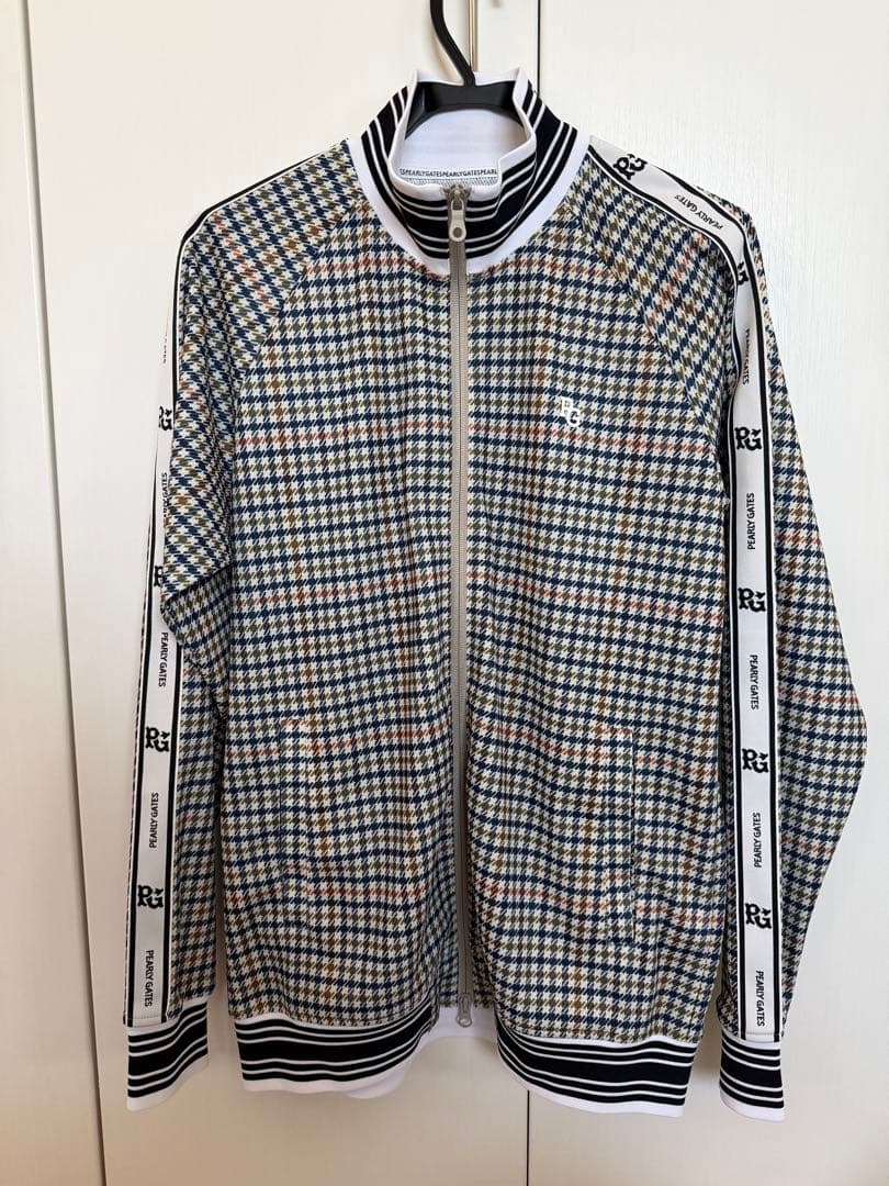 パーリーゲイツ メンズ チェック柄 ジャケット パンツ サンバイザー セット 6