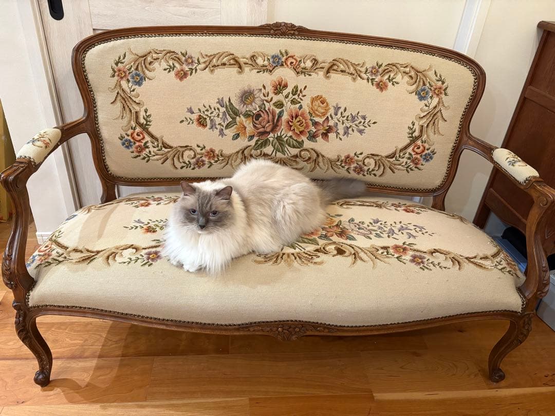 売れるまでちょこちょこお値引！　プチポワン　アンティーク　ソファ　セティ