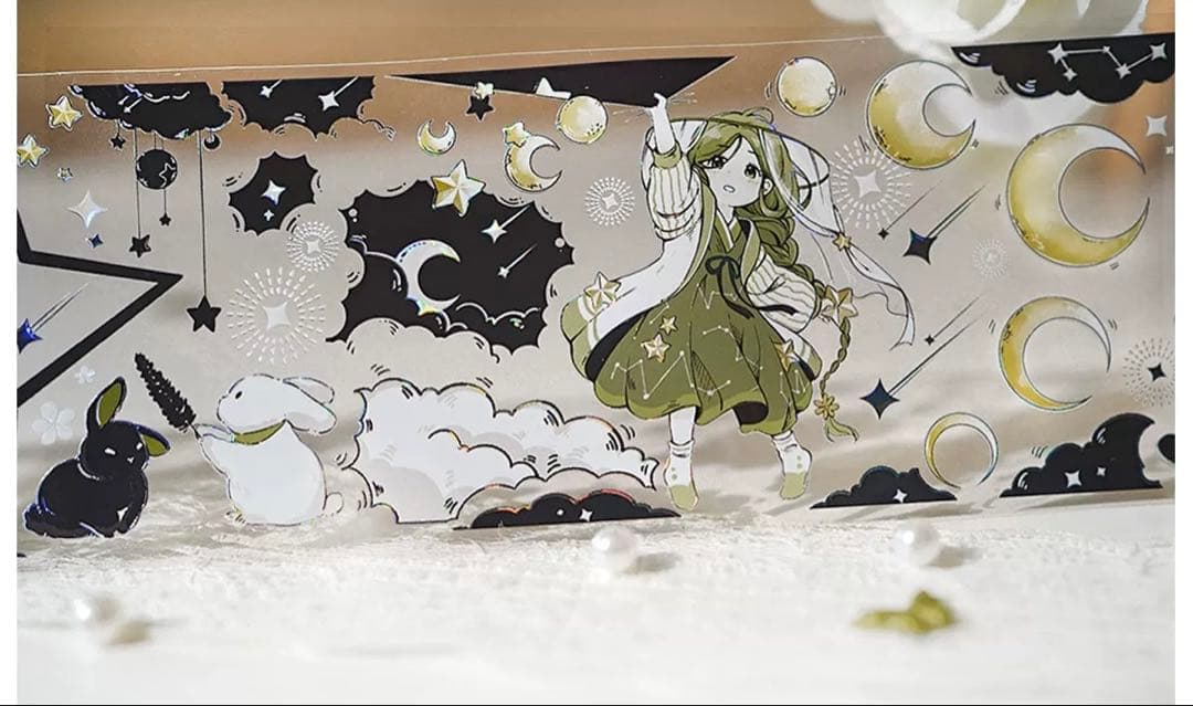 风见幸山《修月人》海外マスキングテープ　マステ 【2246】