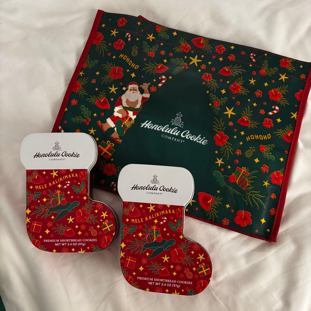 Xmas限定ホノルルクッキー缶×2種類　４缶セット