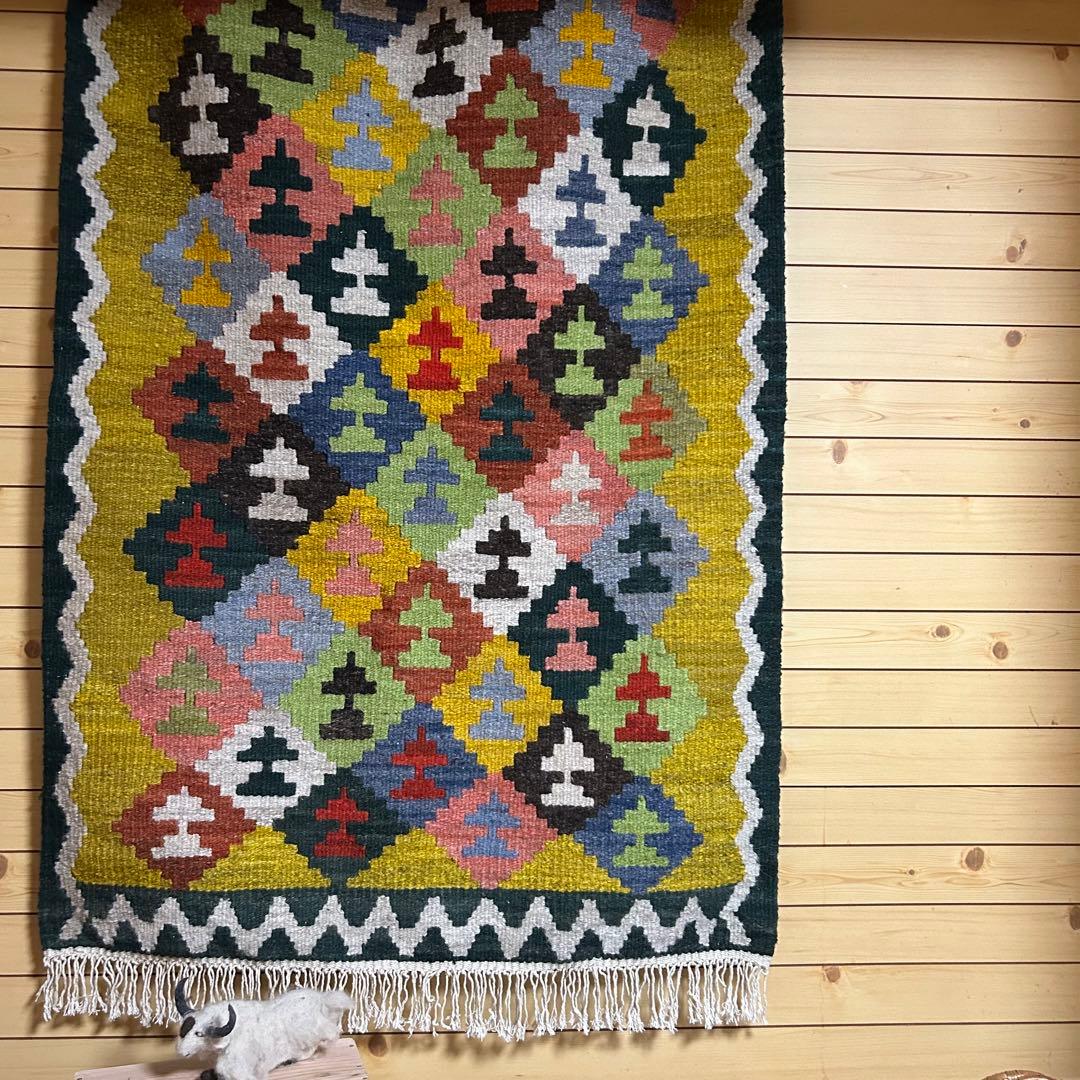 サマルカンド　手織り　草木染め　絨毯