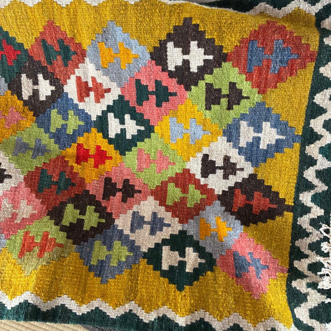 サマルカンド　手織り　草木染め　絨毯