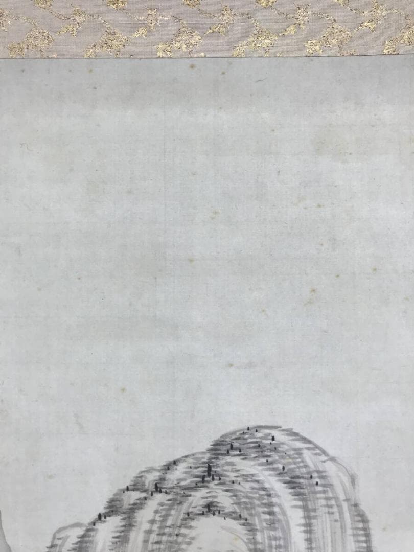 真作/浦上春栞/山水人物画賛/山水図/掛軸☆宝船☆AH-587