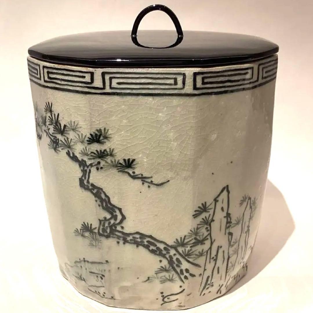 11代長岡空権作　楽山焼十二角水指