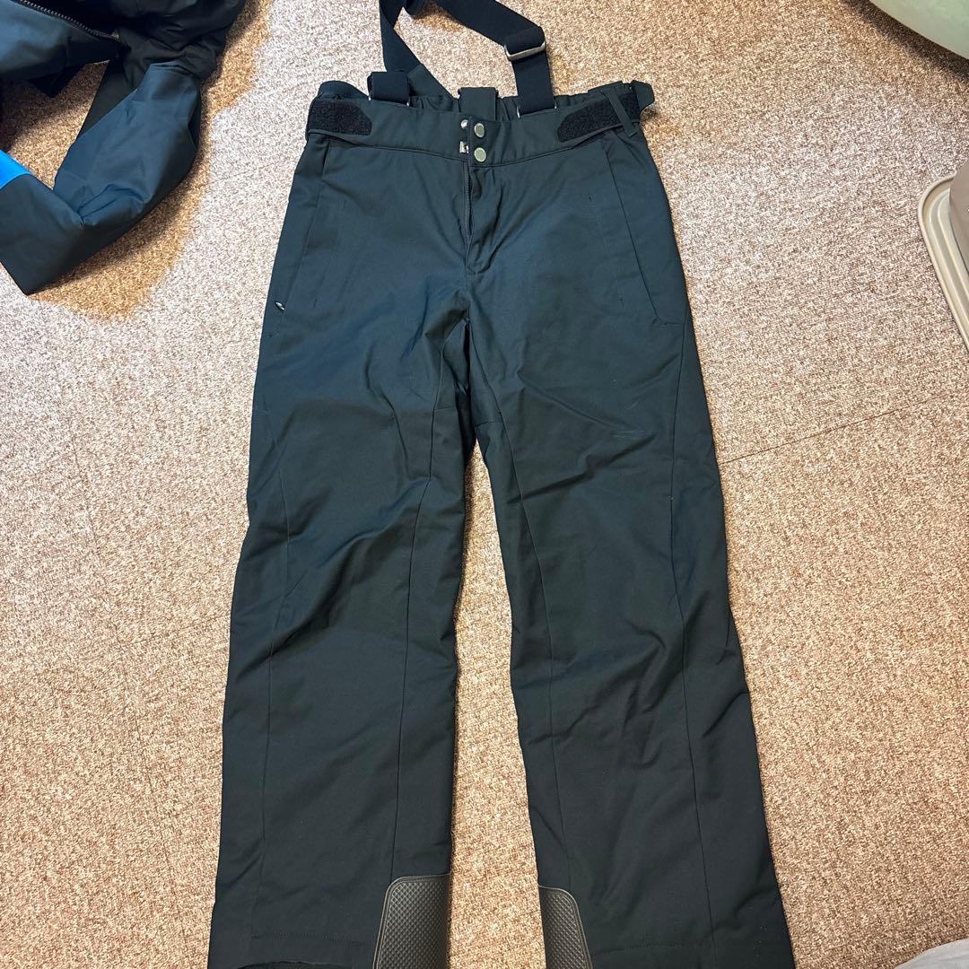 美品スキーウェア 上下セット黒/青　DESCENT