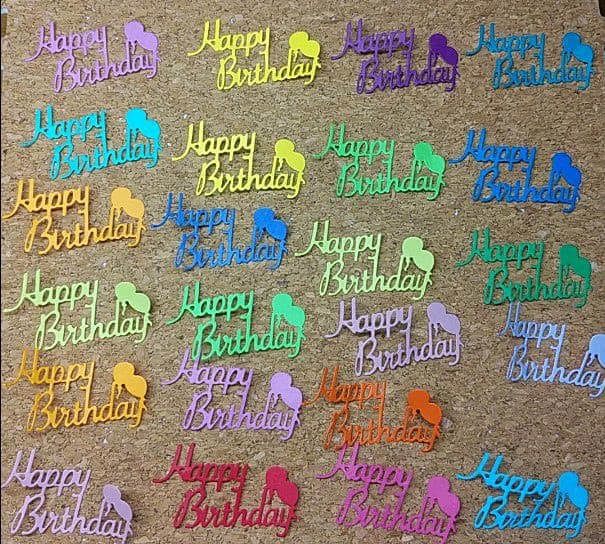 クラフトパンチ HappyBIRTHDAYの文字オーダ受付中\( 'ω')/