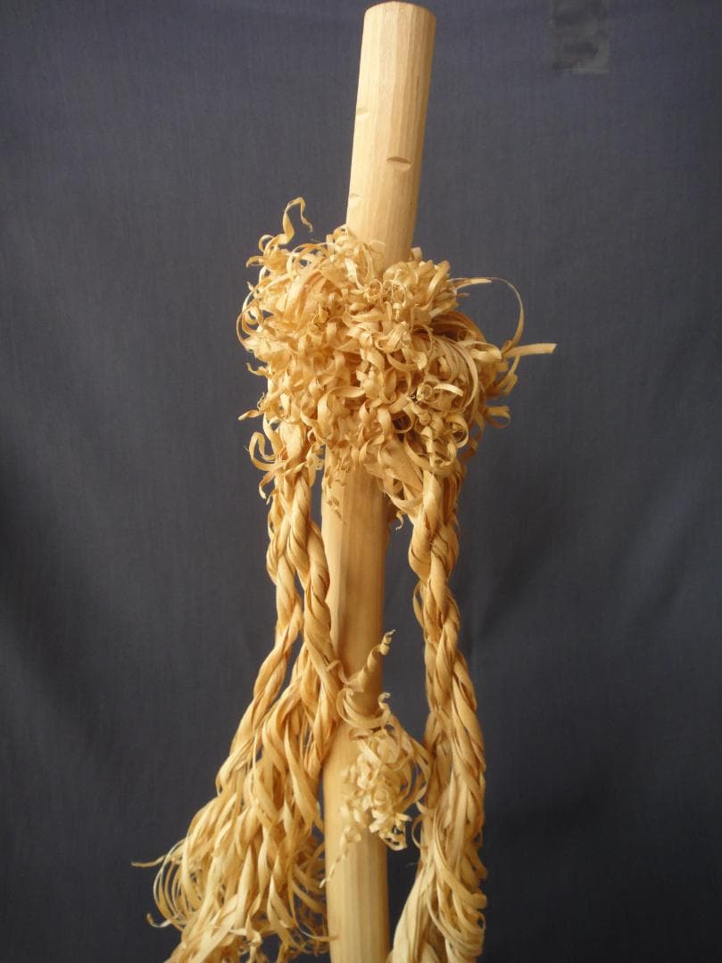 希少 アイヌ イナウ　60cm　台座付き アイヌ儀式