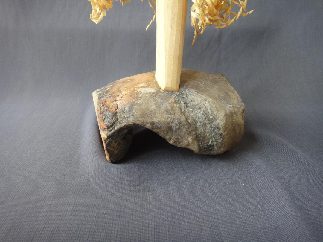 希少 アイヌ イナウ　60cm　台座付き アイヌ儀式