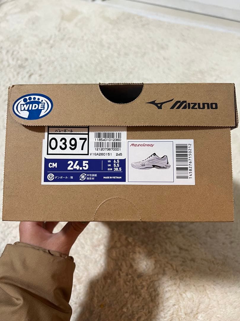 ミズノバレーボールシューズ新作　24.5cm