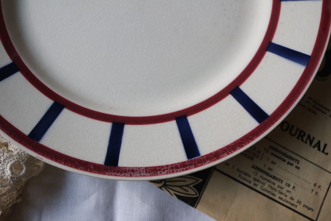 Creil montereau プレート　バスク　フランス　アンティーク　バスク