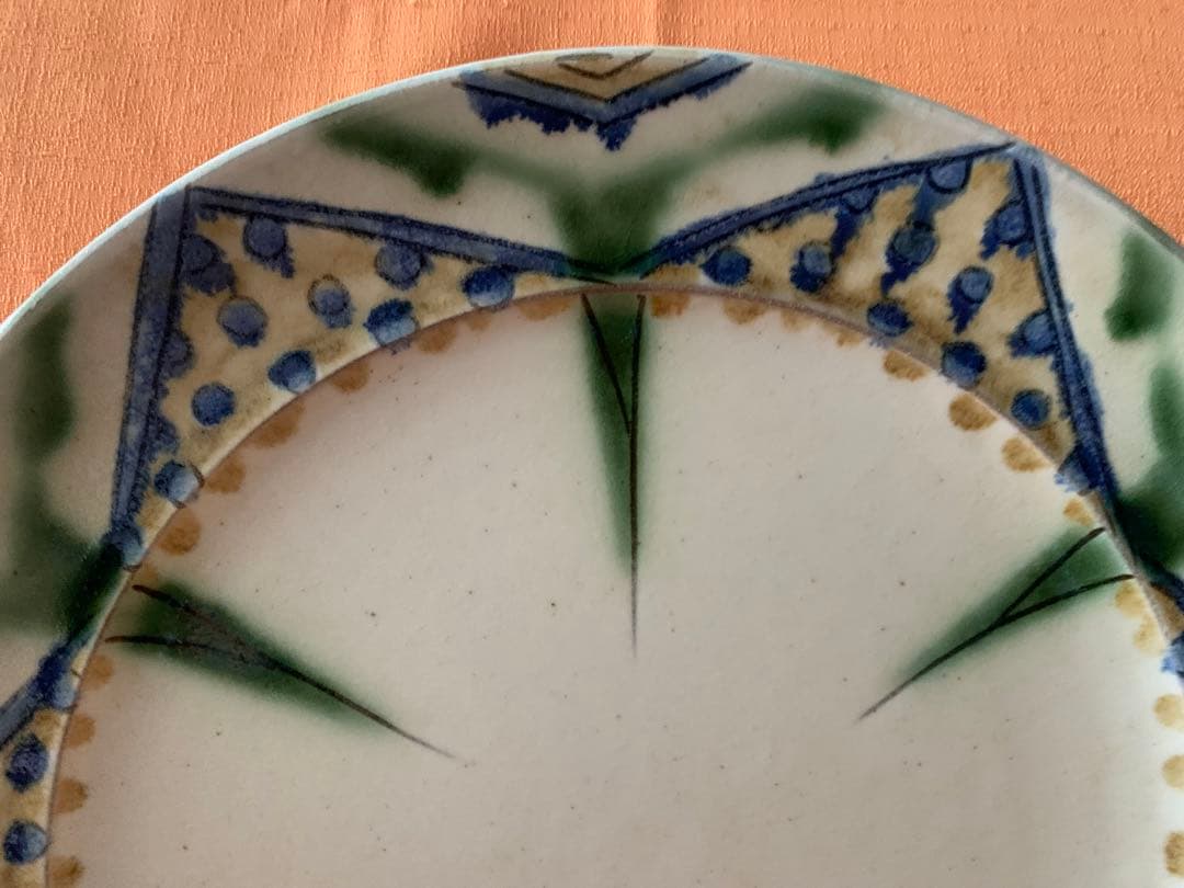 幸兵衛窯　ペルシア三彩　大皿　盛付皿　在銘