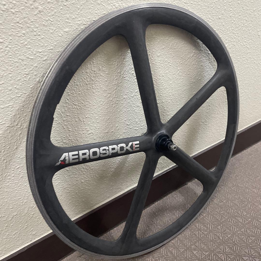 AEROSPOKE USA カーボンフロントホイール ピスト ロード 700c