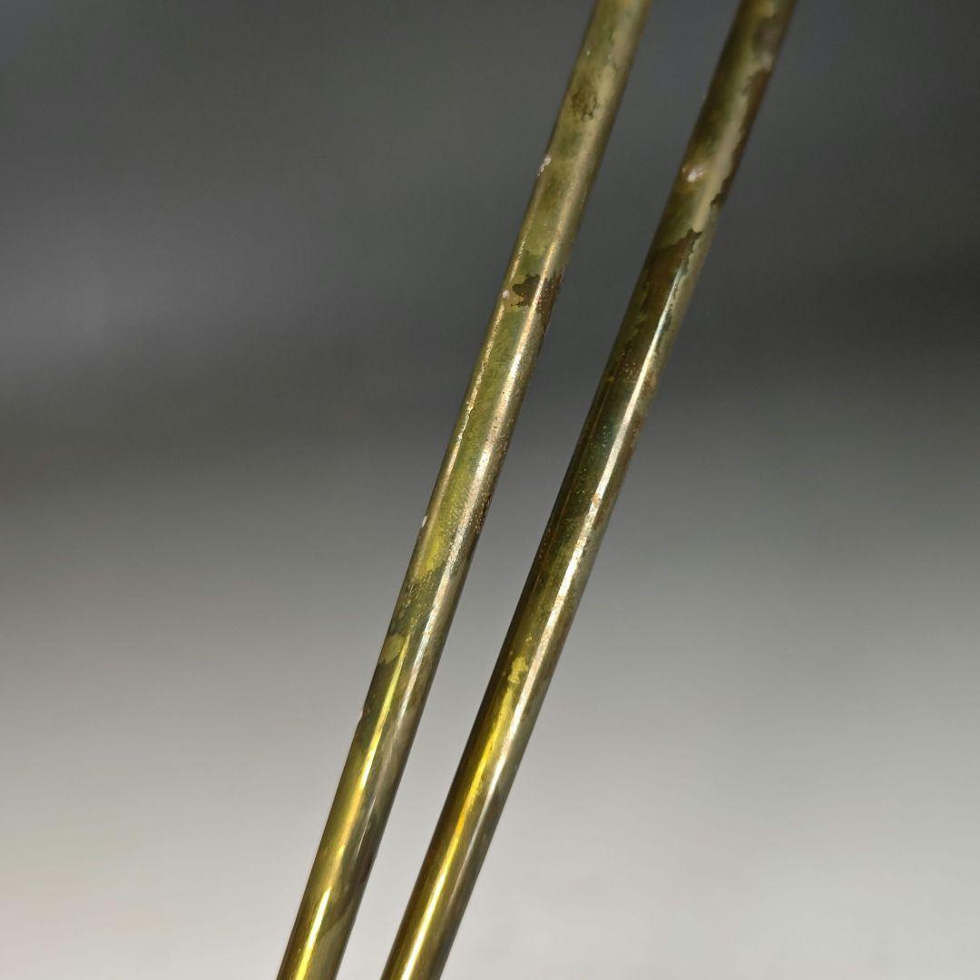 イ899 火箸『釜師　吉羽興兵衛』『南鐐銀製松笠大箸　共箱』茶道具