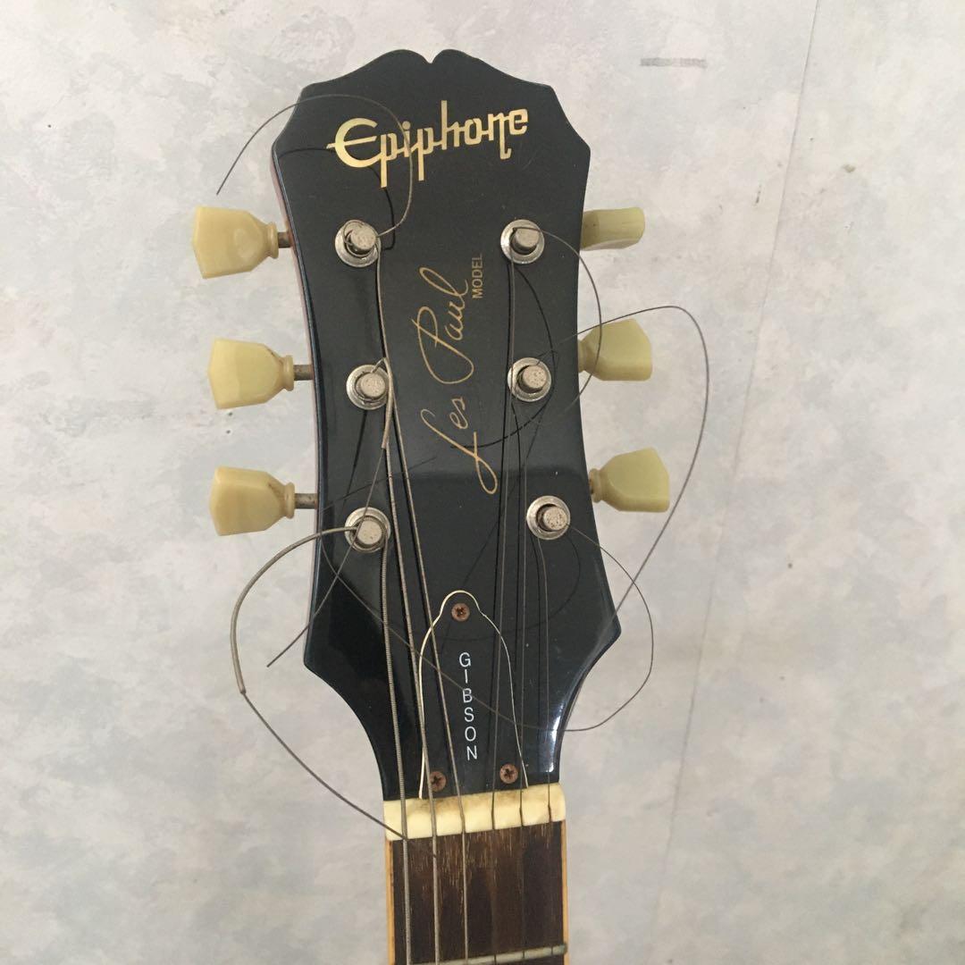 エピフォン　レスポールモデル　エレキギター　スタンド付き