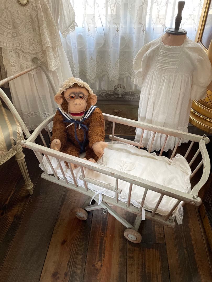 フランスアンティーク♡クッション付きカート♡フランスアンティークレース