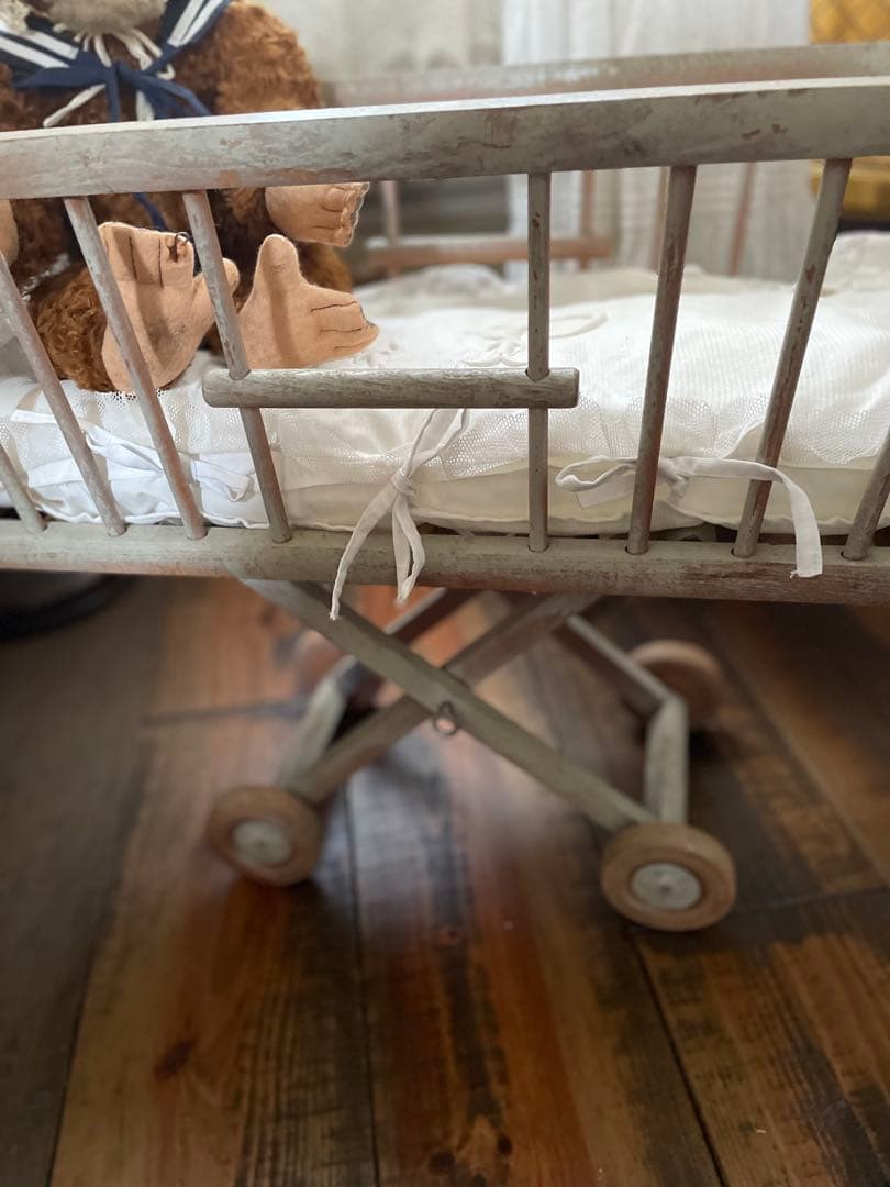 フランスアンティーク♡クッション付きカート♡フランスアンティークレース