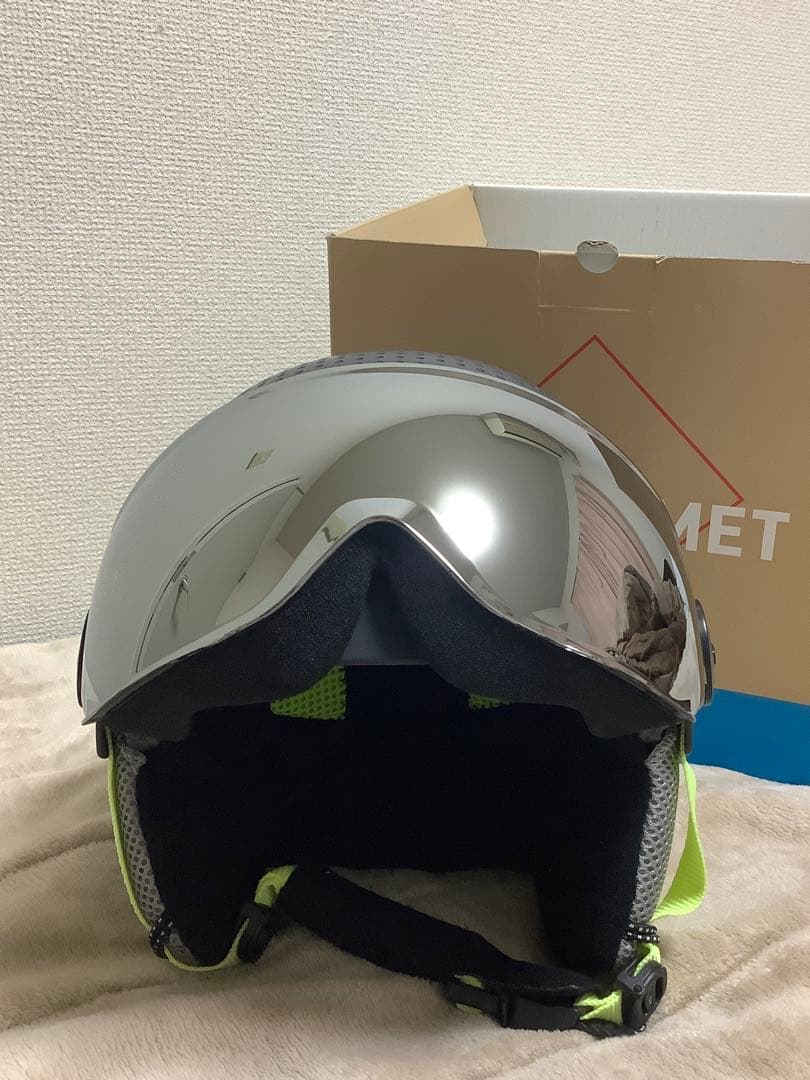 ALPINA スキー ヘルメット バイザー付き 黒