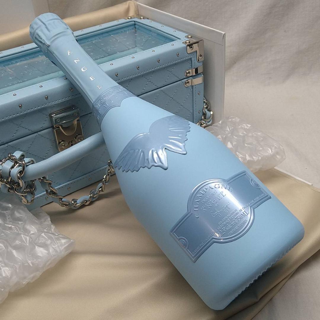 K241　エンジェル　シャンパン　ドゥミセック　ブルー　ロゼ　750ml　箱付き