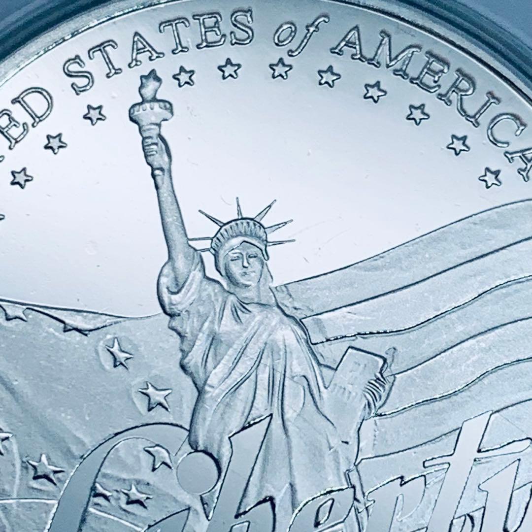 アメリカ コレクション メダル 自由の女神2枚セット　シルバー　コールド