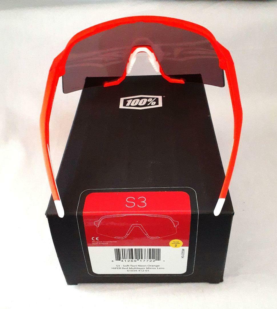 100% S3 ネオンオレンジ ワンハンドレッド サングラス