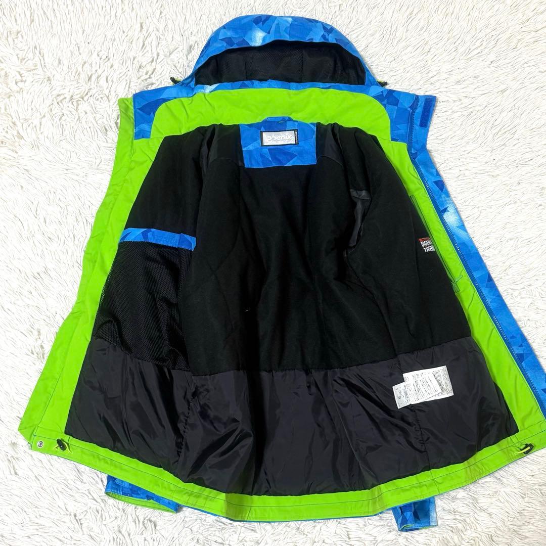 【美品】 フェニックス スキーウェア サイズL フード 上下セット 洗える 人気