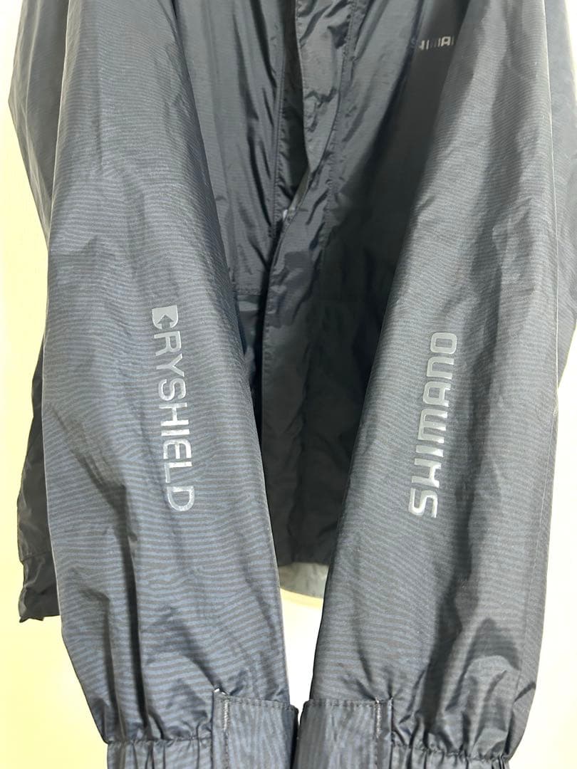 超美品　シマノ　ベーシックスーツ　釣り　耐水　防水　紺／黒　メンズXL
