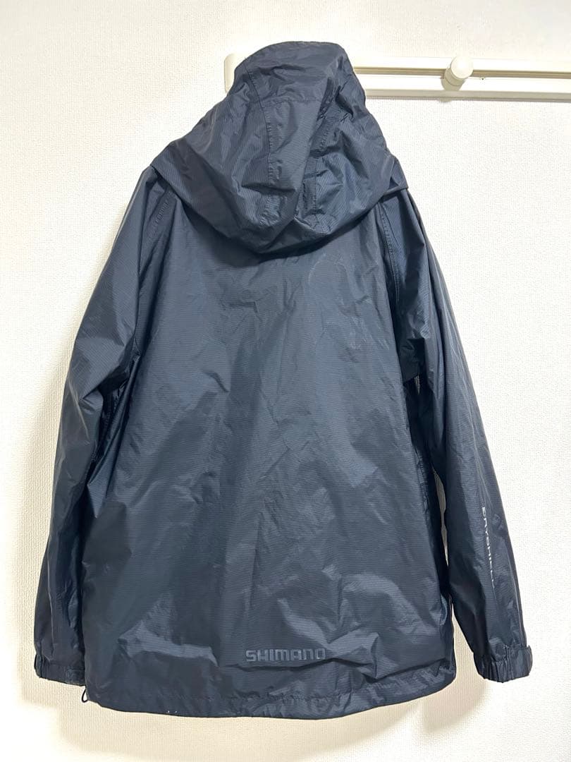 超美品　シマノ　ベーシックスーツ　釣り　耐水　防水　紺／黒　メンズXL