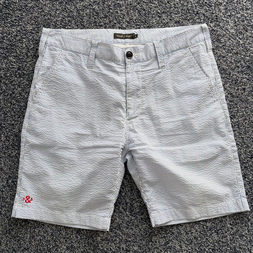 ラフアンドスウェル　シアサッカー　ストレッチ　ハーフパンツ　裏地メッシュ　L