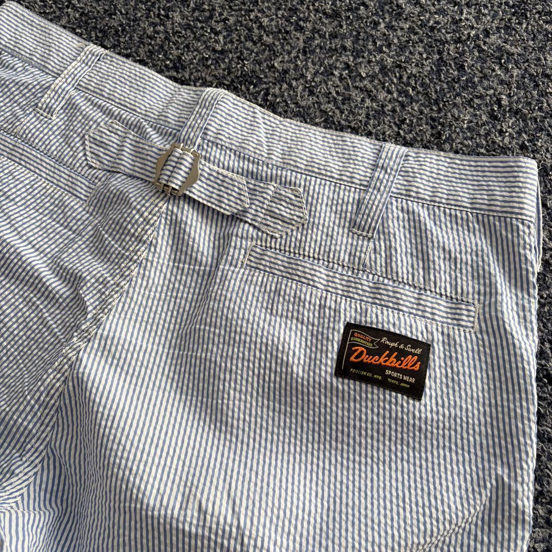 ラフアンドスウェル　シアサッカー　ストレッチ　ハーフパンツ　裏地メッシュ　L