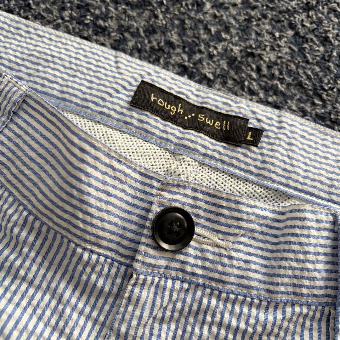 ラフアンドスウェル　シアサッカー　ストレッチ　ハーフパンツ　裏地メッシュ　L