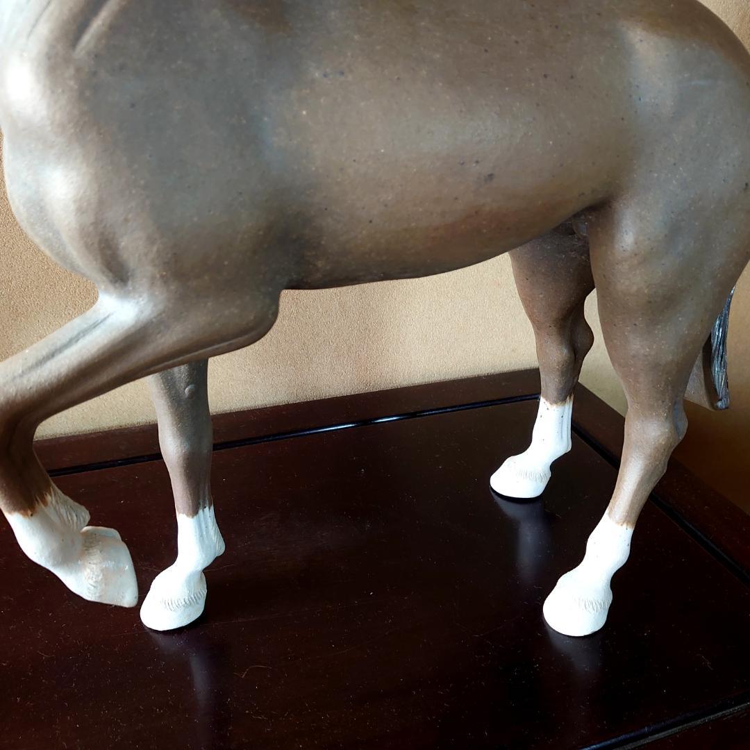 秀逸 馬焼物 唐津焼 四代 中野陶痴作 共箱　＃135