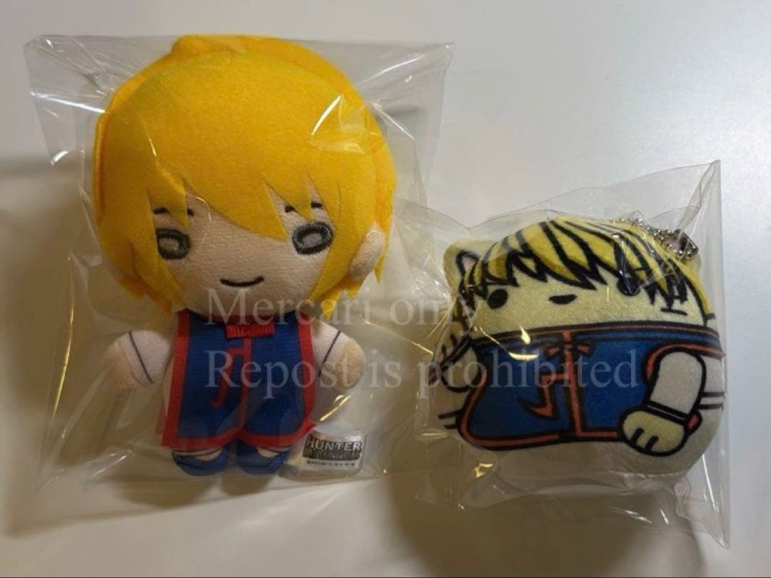 ハンターハンター クラピカ にとたん まねきもちねこ ぬいぐるみマスコット 2点