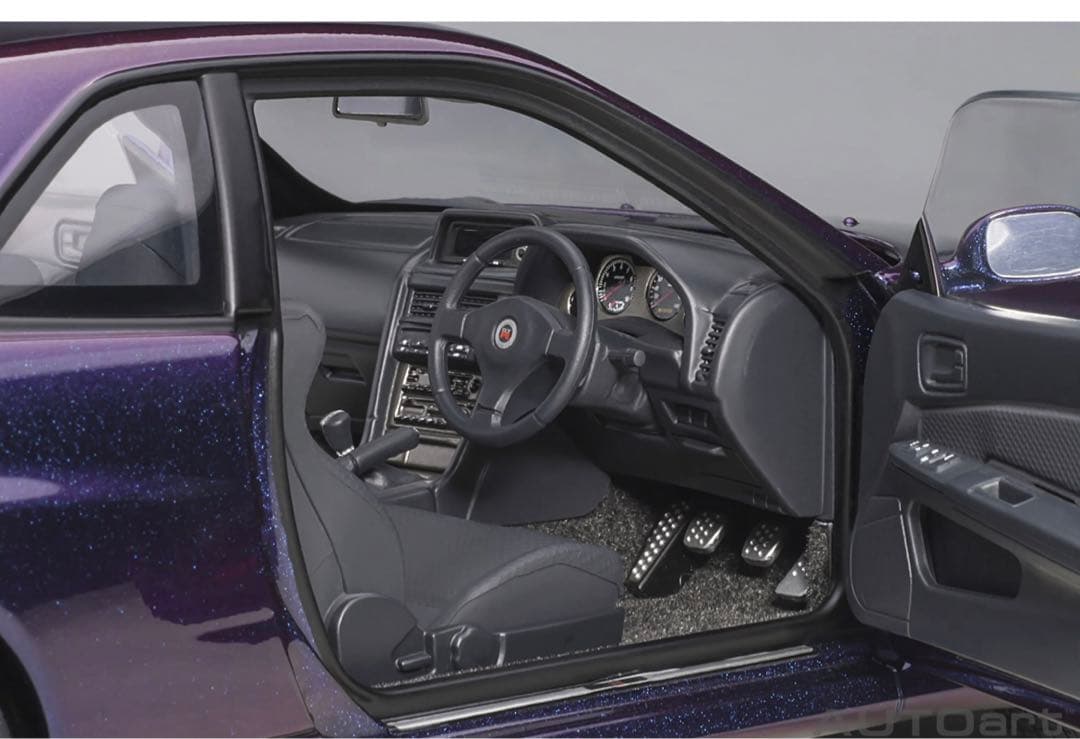 オートアート 1/18 GT-R R34 ミッドナイトパープル BBS LM