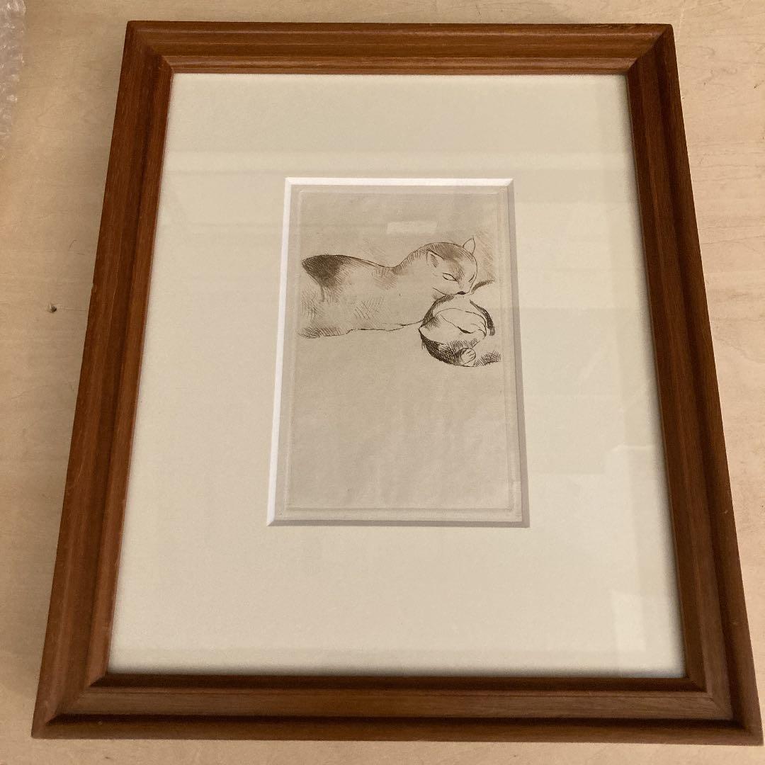 お値下げ　マリー　ローランサン　オリジナル版画　ネコ