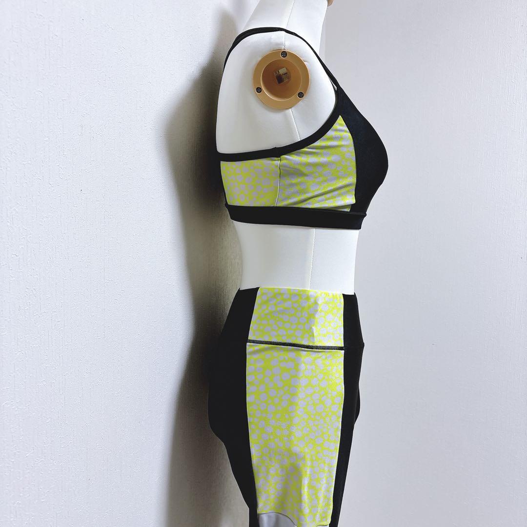 【ジャンプワン】ランダムドット ブラトップ レギンス 上下 フィットネスウェア