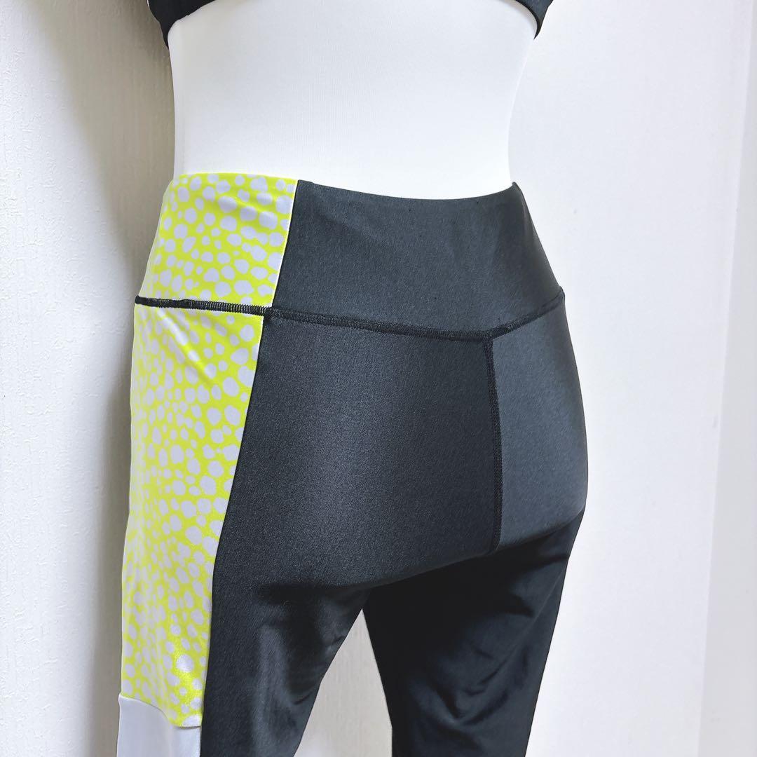 【ジャンプワン】ランダムドット ブラトップ レギンス 上下 フィットネスウェア