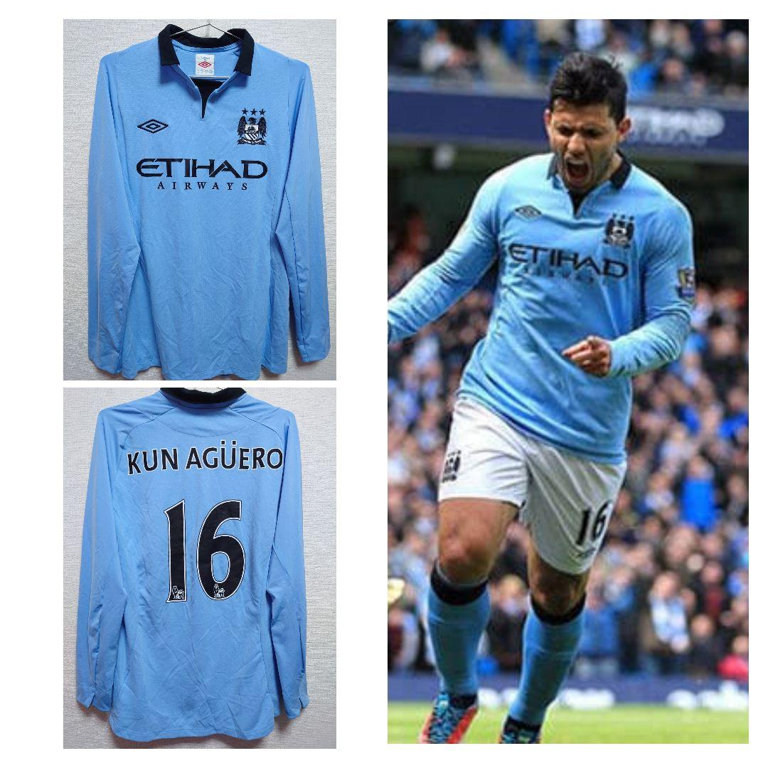 UMBRO　2012〜13 マンチェスターシティ　アグエロ　長袖　日本L相当