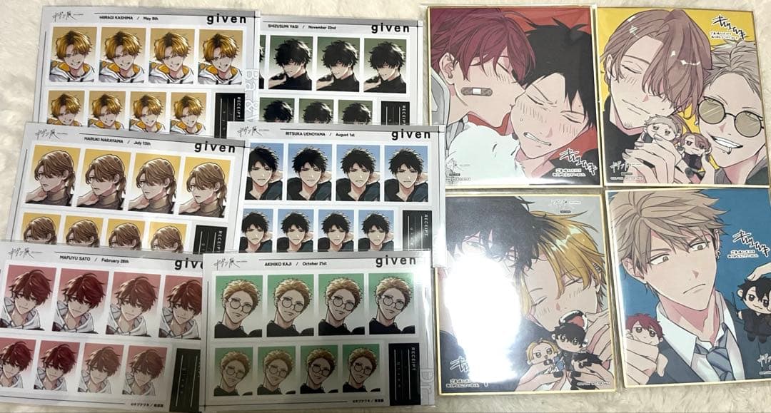 ギヴン展 ENCORE 入場特典 ミニ色紙 4種 コンプリートセット