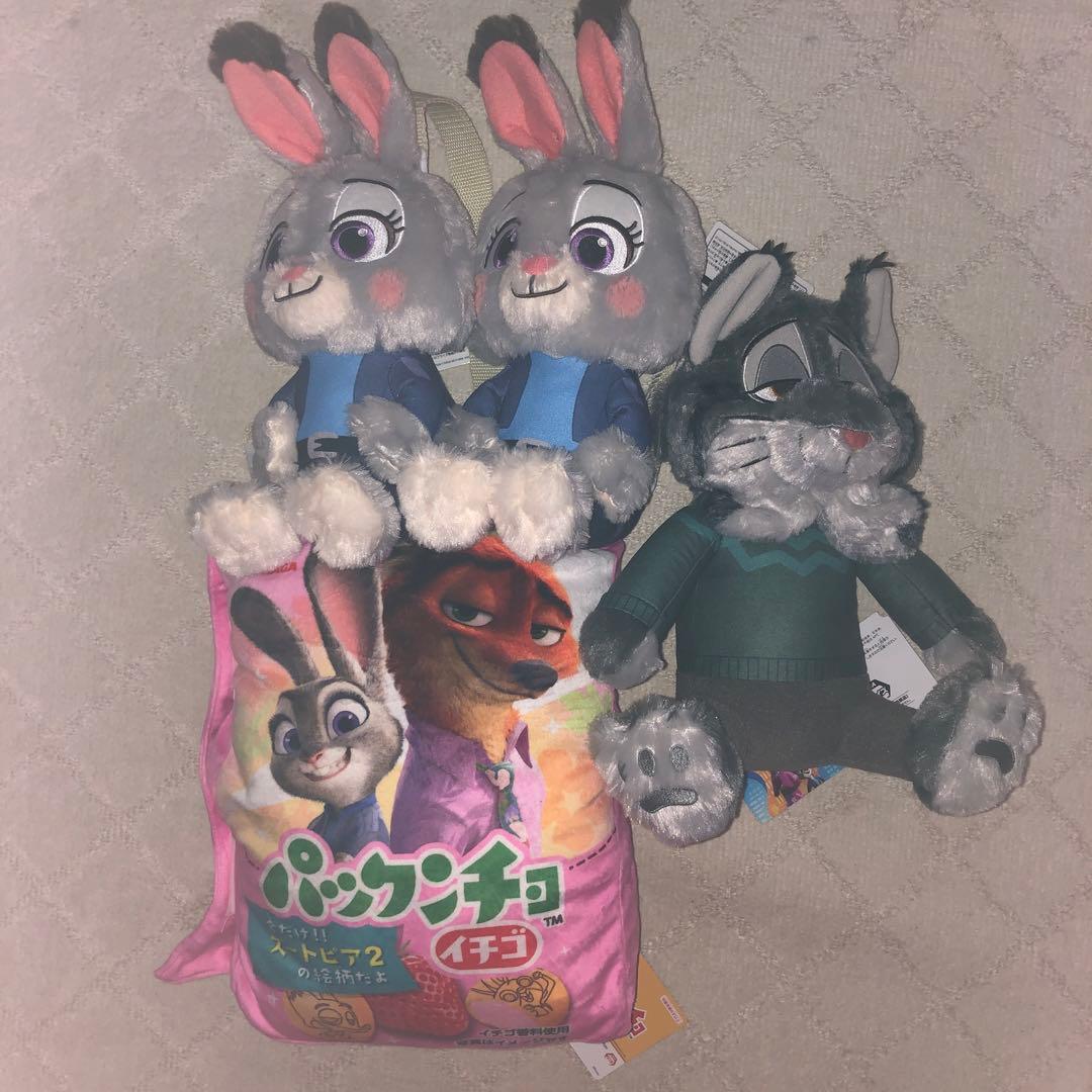 ズートピア　2 L ぬいぐるみ　リュック　パックンチョケース付き ブランケット