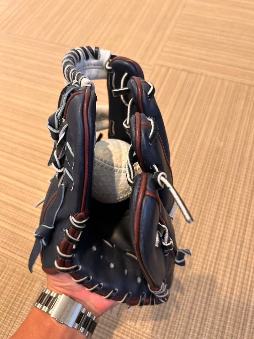 ミズノプロ　 軟式　内野手用グローブ 右投げ ネイビー