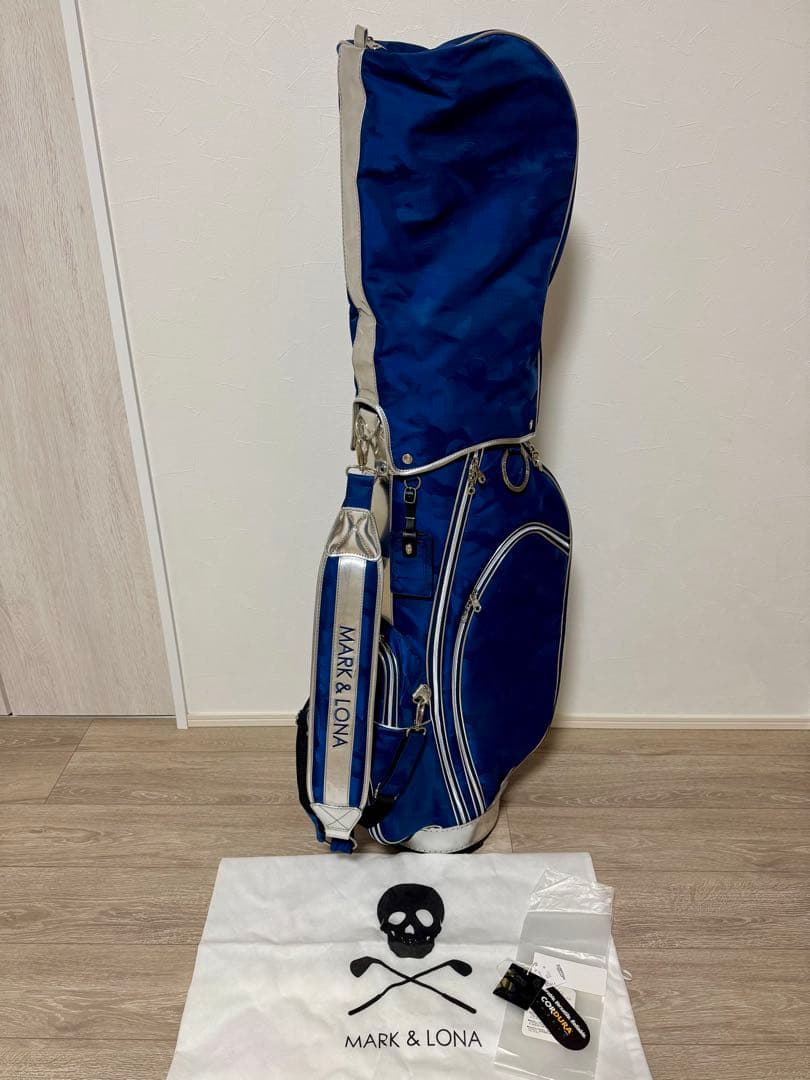 【激レア品】MARK&LONA キャディバッグ マーク&ロナ　ネイビー　カモフラ