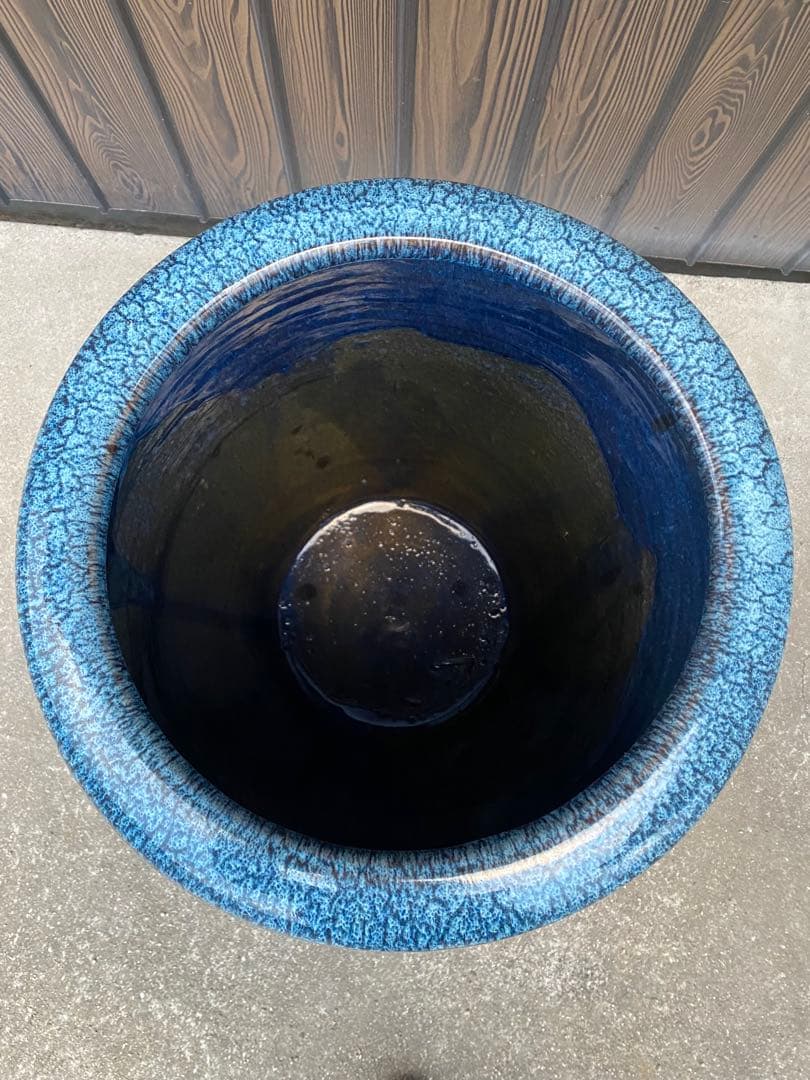 特大　火鉢　壺　海鼠釉薬　植木鉢　傘立て　花瓶