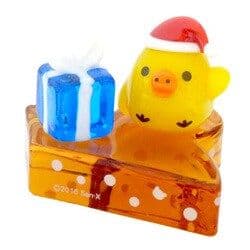 リラックマ ガラスフィギュア 3種セット キイロイトリ