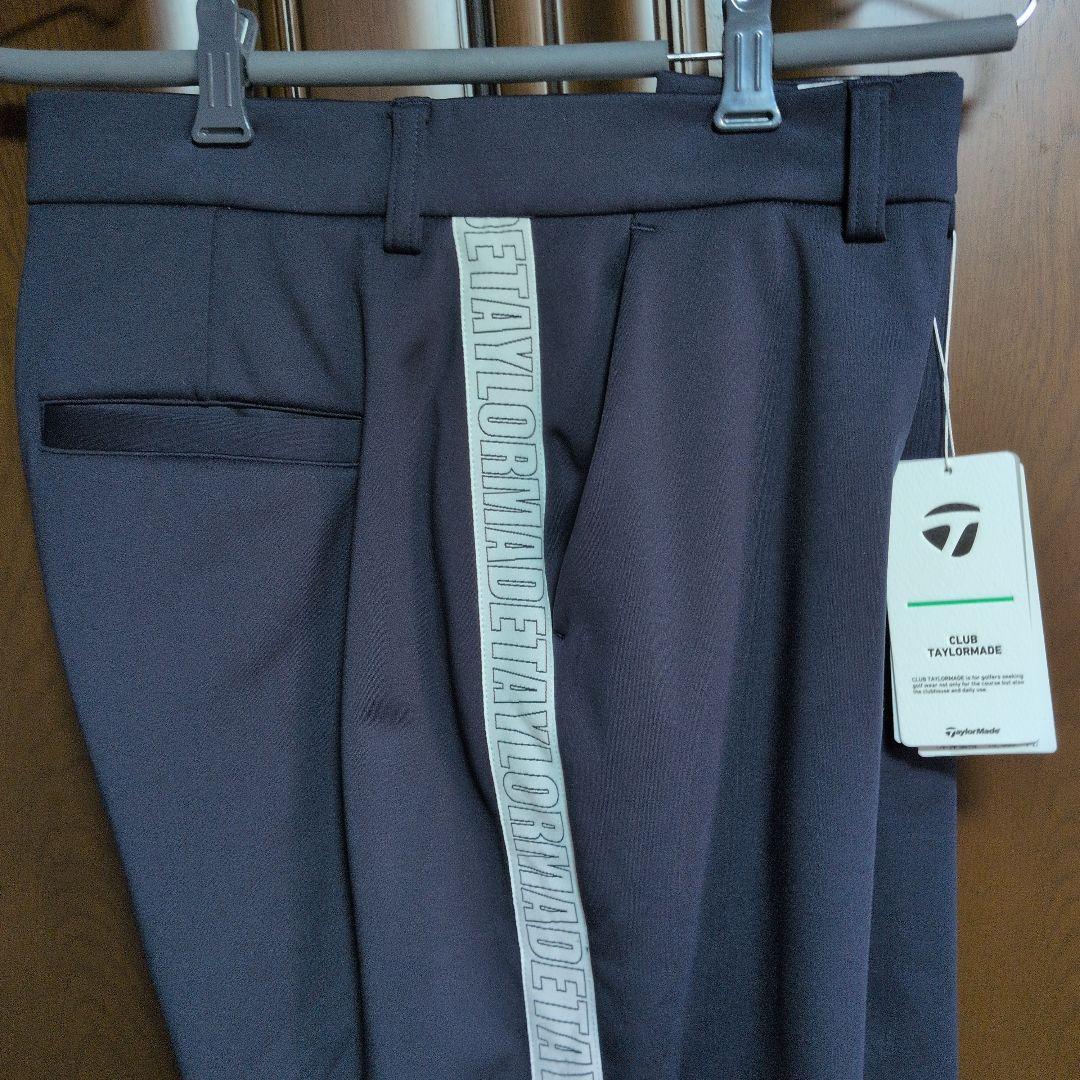テーラーメイド:メンズ:胴囲88cm:ロゴライン 裏起毛ロングパンツ :ネイビー