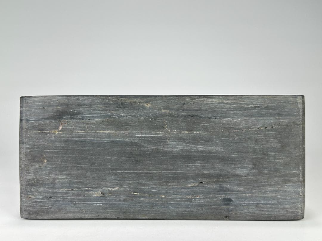 中国美術　書道具　文房具　古硯　歙州硯　金星　板硯　共箱　時代物　書道先生旧蔵