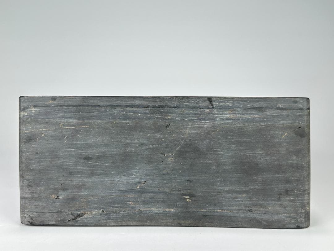 中国美術　書道具　文房具　古硯　歙州硯　金星　板硯　共箱　時代物　書道先生旧蔵