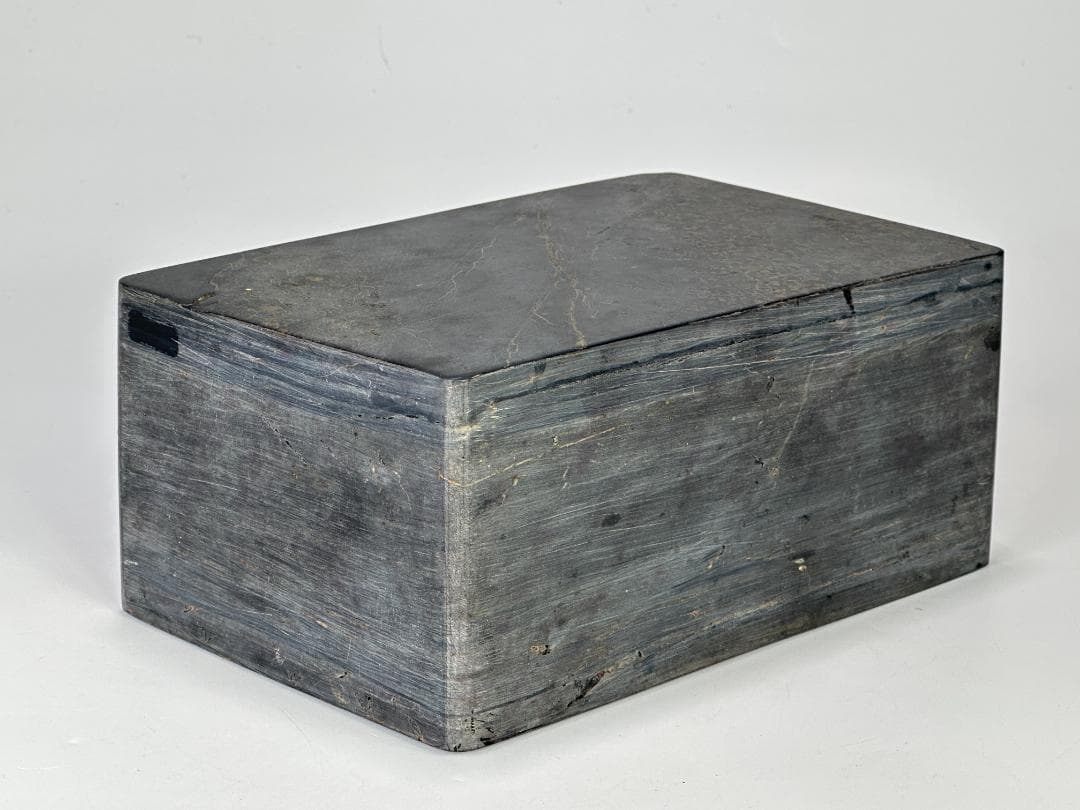 中国美術　書道具　文房具　古硯　歙州硯　金星　板硯　共箱　時代物　書道先生旧蔵