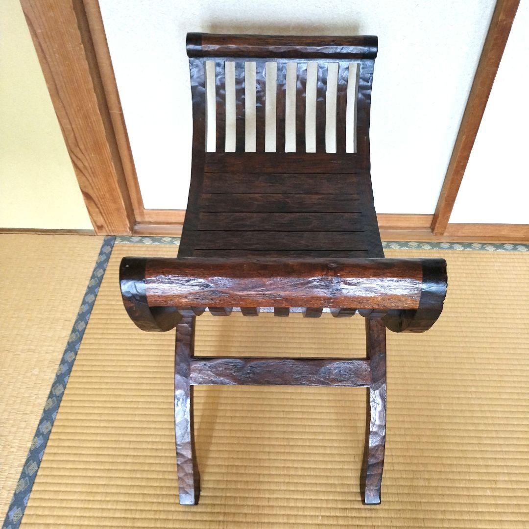 カルティニベンチ　スツール　アジアン家具　手彫り