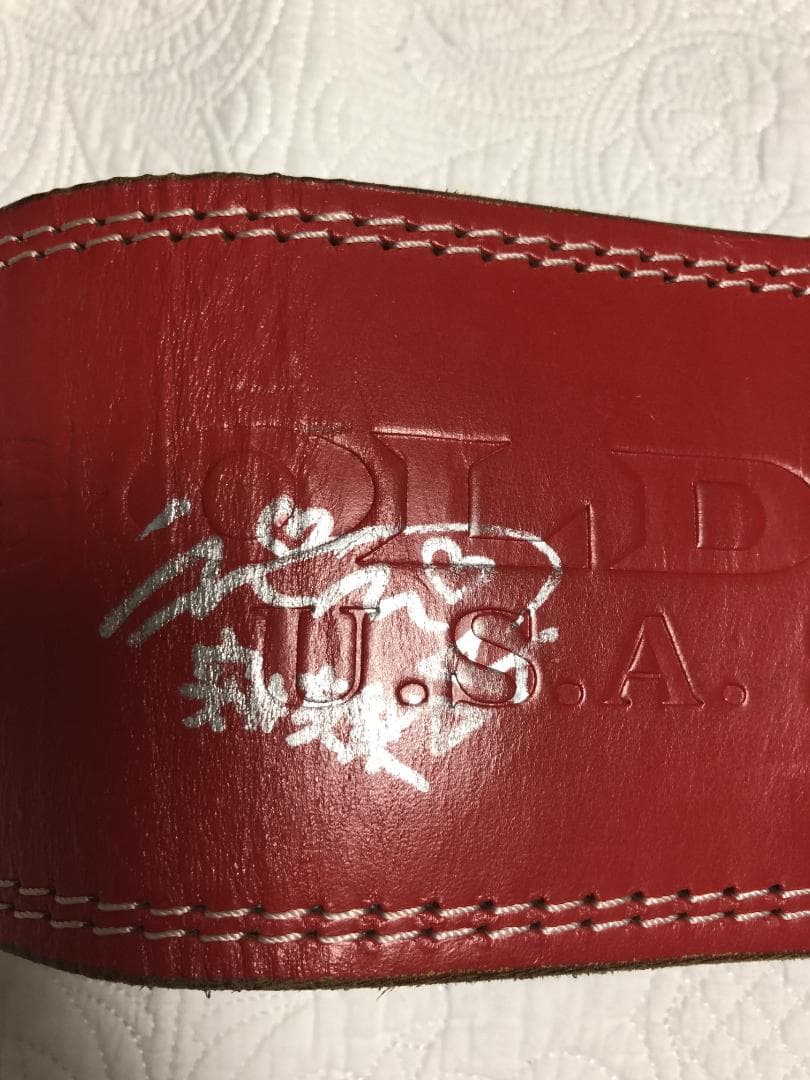 ゴールドジム レザーベルト 安井友梨さん　サイン入り